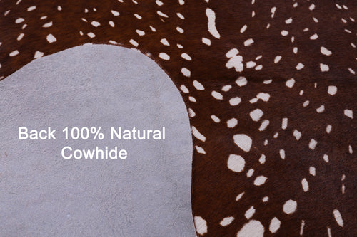 Gazelle Deer Animal Print Natural Cowhide Rug - X-Large 7' 2