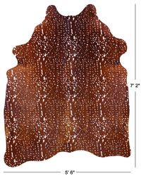 Thumbnail for Gazelle Deer Animal Print Natural Cowhide Rug - X-Large 7' 2