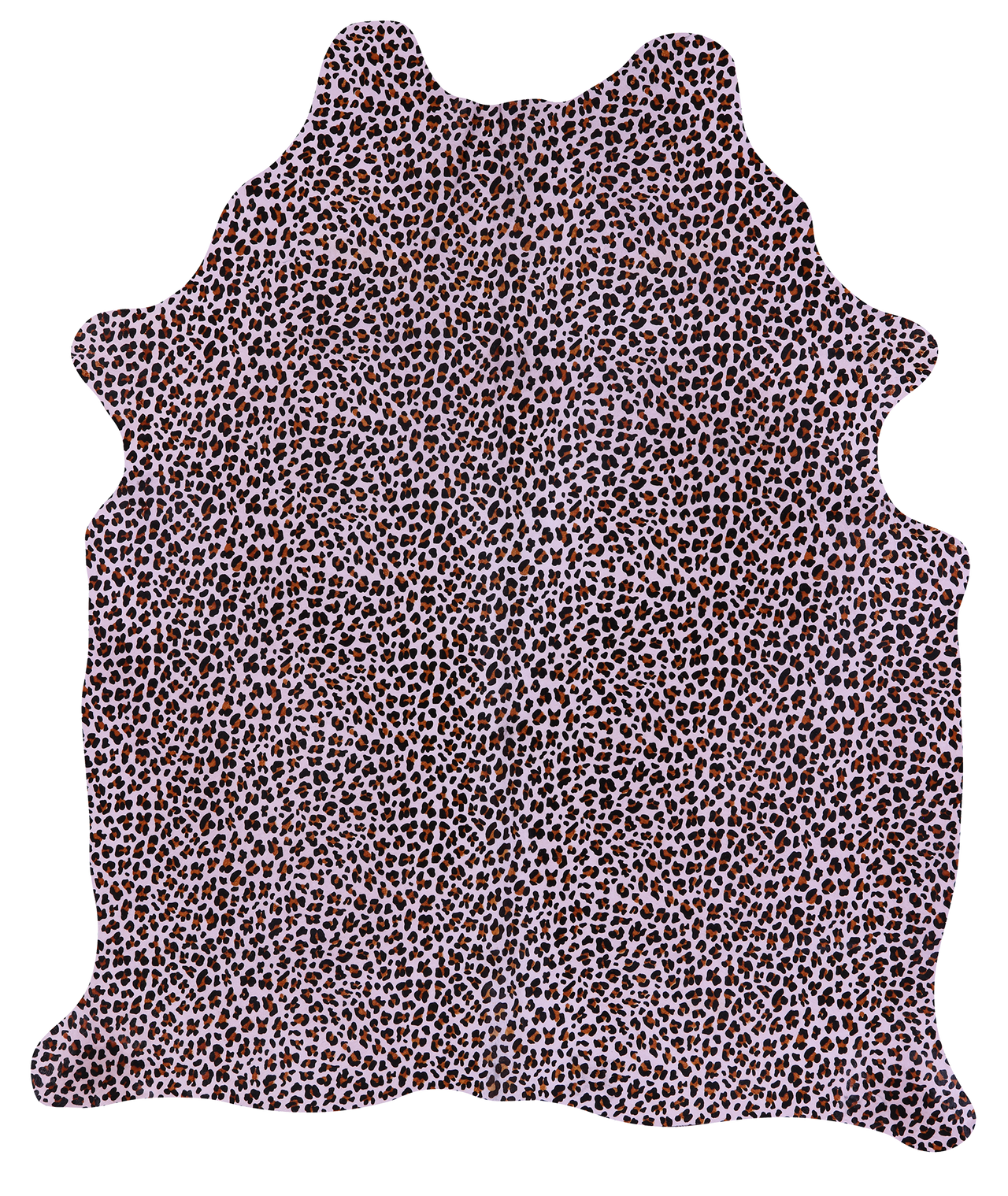 Leopard Animal Print Natural Cowhide Rug - Medium 6' 3"H x 5' 4"W