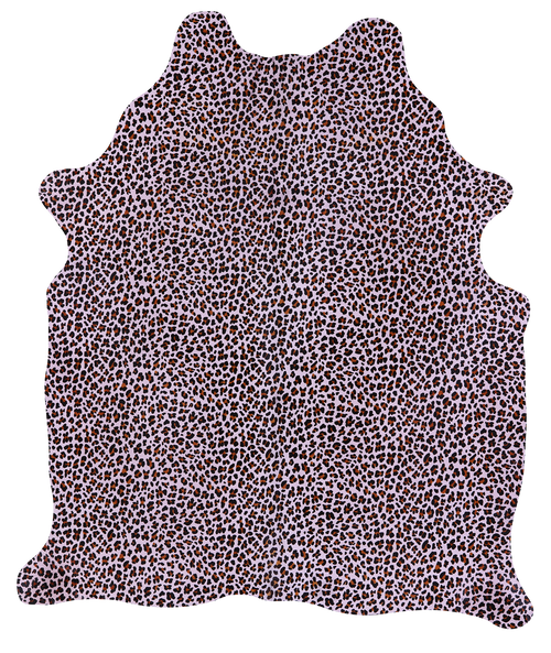 Leopard Animal Print Natural Cowhide Rug - Medium 6' 3