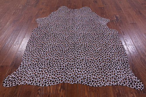 Leopard Animal Print Natural Cowhide Rug - Medium 6' 3
