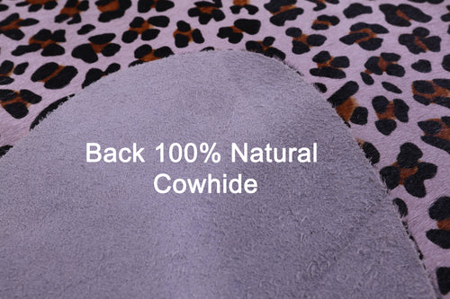 Leopard Animal Print Natural Cowhide Rug - Medium 6' 3