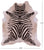 Zebra Animal Print Natural Cowhide Rug - X-Large 7' 4"H x 6' 6"W