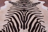 Thumbnail for Zebra Animal Print Natural Cowhide Rug - X-Large 7' 4