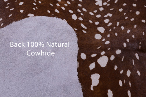 Gazelle Deer Animal Print Natural Cowhide Rug - X-Large 7' 3