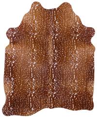 Thumbnail for Gazelle Deer Animal Print Natural Cowhide Rug - X-Large 7' 3