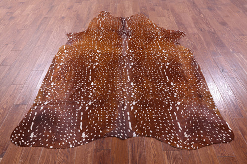 Gazelle Deer Animal Print Natural Cowhide Rug - XX-Large 7' 8