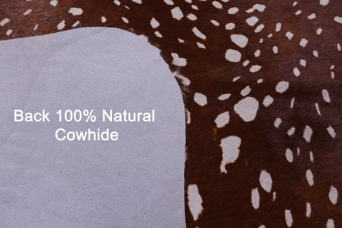 Gazelle Deer Animal Print Natural Cowhide Rug - XX-Large 7' 8