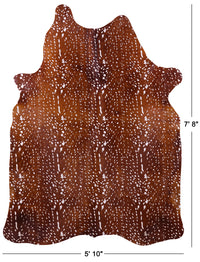 Thumbnail for Gazelle Deer Animal Print Natural Cowhide Rug - XX-Large 7' 8