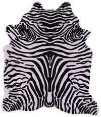 Thumbnail for Zebra Animal Print Natural Cowhide Rug - X-Large 7' 1