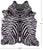 Zebra Animal Print Natural Cowhide Rug - X-Large 7' 1"H x 6' 2"W
