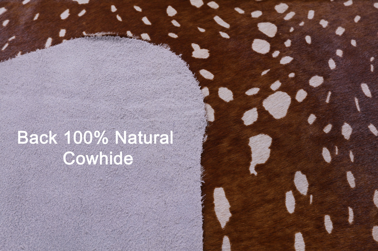 Gazelle Deer Animal Print Natural Cowhide Rug - XX-Large 7' 10"H x 5' 10"W