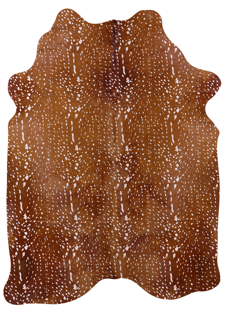 Gazelle Deer Animal Print Natural Cowhide Rug - XX-Large 7' 10"H x 5' 10"W