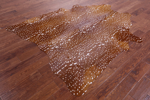 Gazelle Deer Animal Print Natural Cowhide Rug - X-Large 7' 0