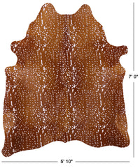 Thumbnail for Gazelle Deer Animal Print Natural Cowhide Rug - X-Large 7' 0