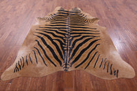 Thumbnail for Zebra Animal Print Natural Cowhide Rug - XX-Large 7' 10