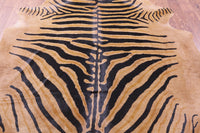 Thumbnail for Zebra Animal Print Natural Cowhide Rug - XX-Large 7' 10