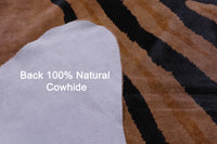 Thumbnail for Zebra Animal Print Natural Cowhide Rug - XX-Large 7' 10