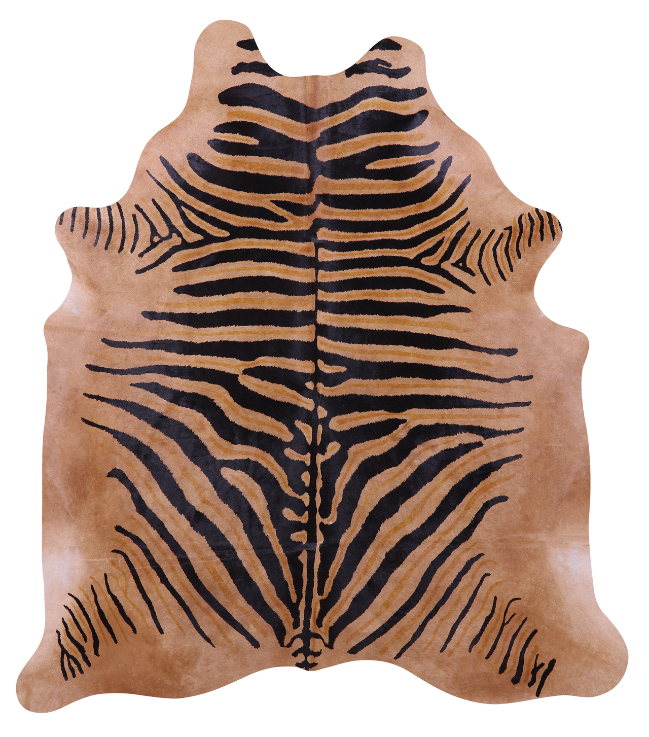 Zebra Animal Print Natural Cowhide Rug - XX-Large 7' 10"H x 6' 10"W