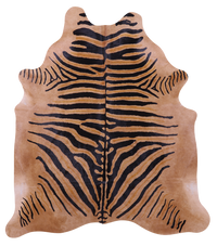 Thumbnail for Zebra Animal Print Natural Cowhide Rug - XX-Large 7' 10