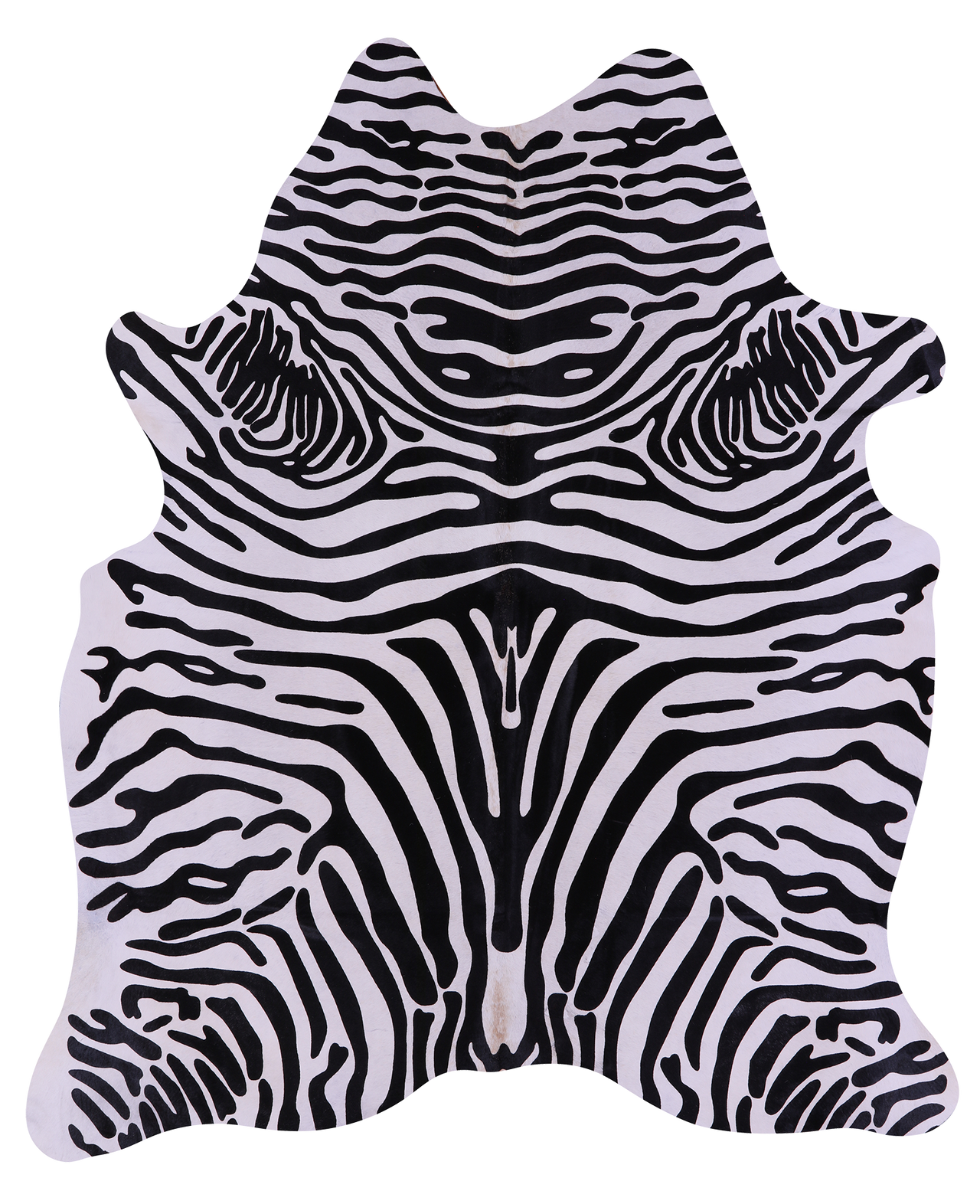 Zebra Animal Print Natural Cowhide Rug - XX-Large 7' 9"H x 6' 4"W