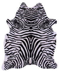 Thumbnail for Zebra Animal Print Natural Cowhide Rug - XX-Large 7' 9