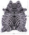 Zebra Animal Print Natural Cowhide Rug - XX-Large 7' 9"H x 6' 4"W