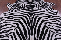 Thumbnail for Zebra Animal Print Natural Cowhide Rug - XX-Large 7' 9