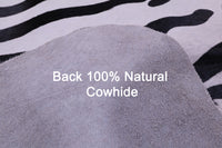 Thumbnail for Zebra Animal Print Natural Cowhide Rug - XX-Large 7' 9