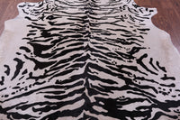 Thumbnail for Tiger Animal Print Natural Cowhide Rug - X-Large 7' 5