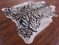 Thumbnail for Tiger Animal Print Natural Cowhide Rug - X-Large 7' 5
