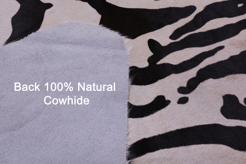 Tiger Animal Print Natural Cowhide Rug - X-Large 7' 5