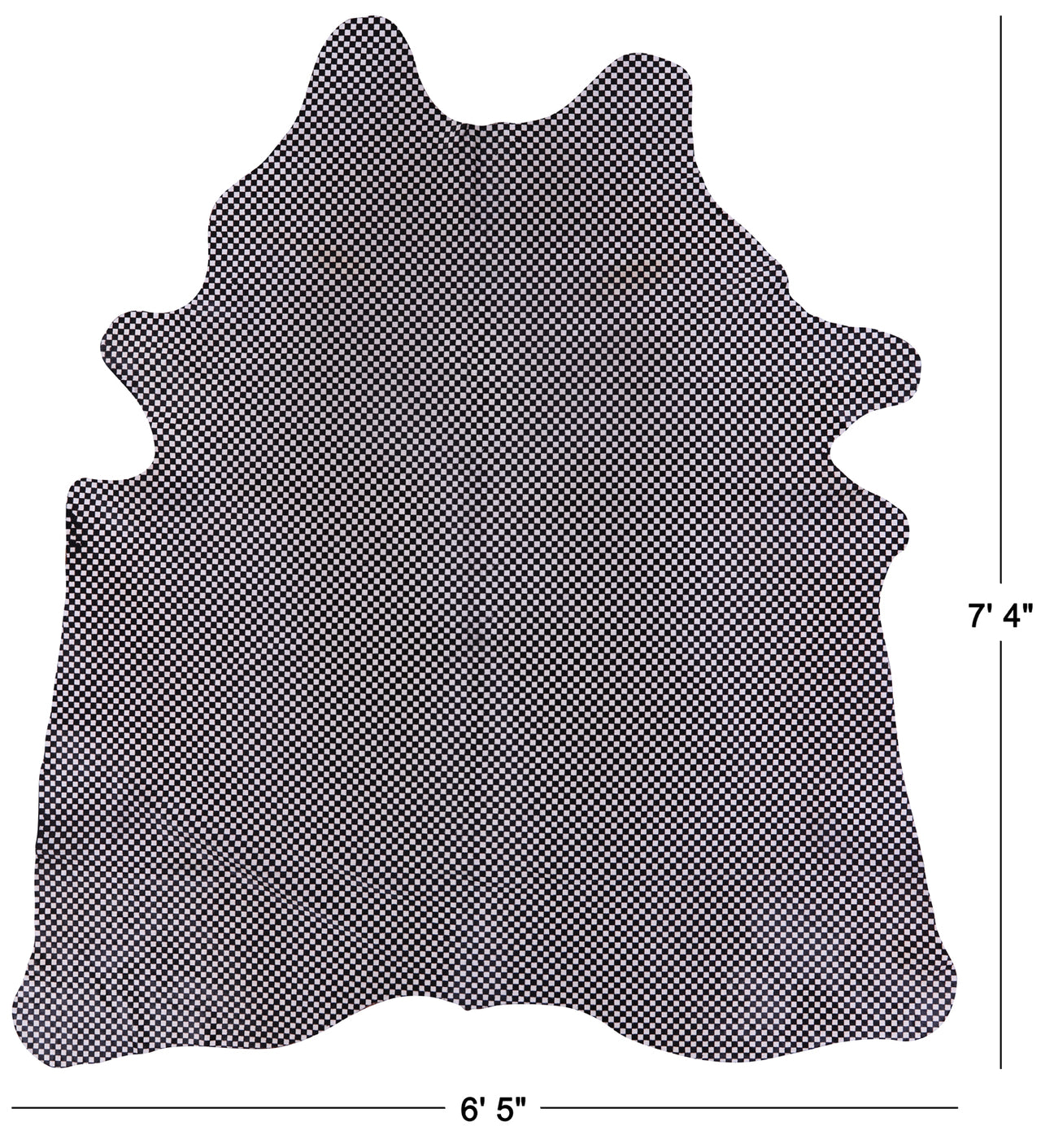 Printed Natural Cowhide Rug - X-Large 7' 4"H x 6' 5"W