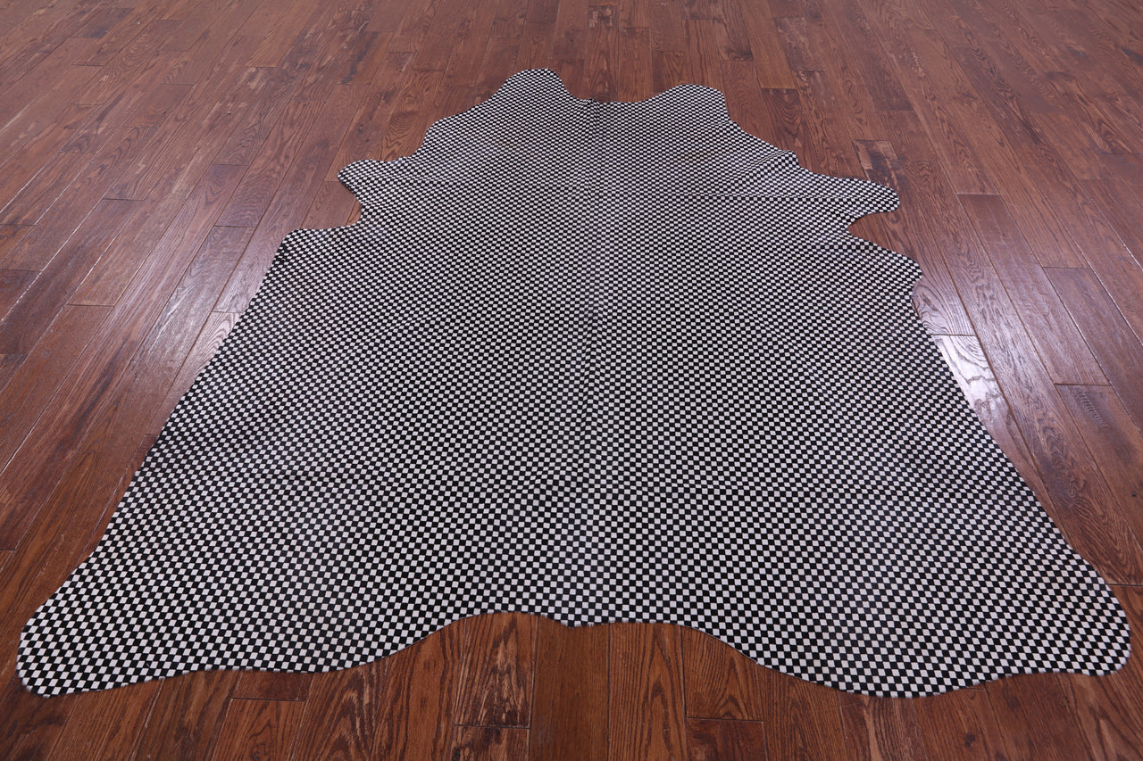 Printed Natural Cowhide Rug - X-Large 7' 4"H x 6' 5"W