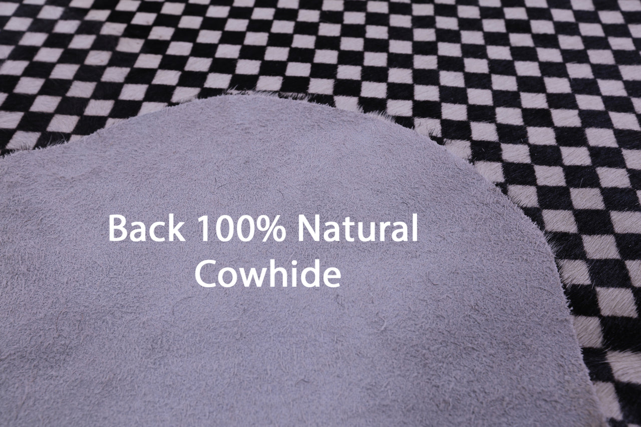 Printed Natural Cowhide Rug - X-Large 7' 4"H x 6' 5"W