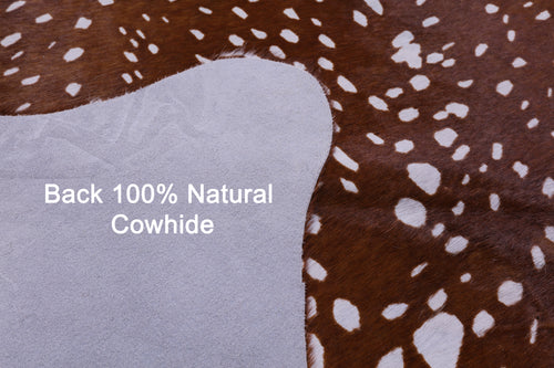 Gazelle Deer Animal Print Natural Cowhide Rug - X-Large 7' 2