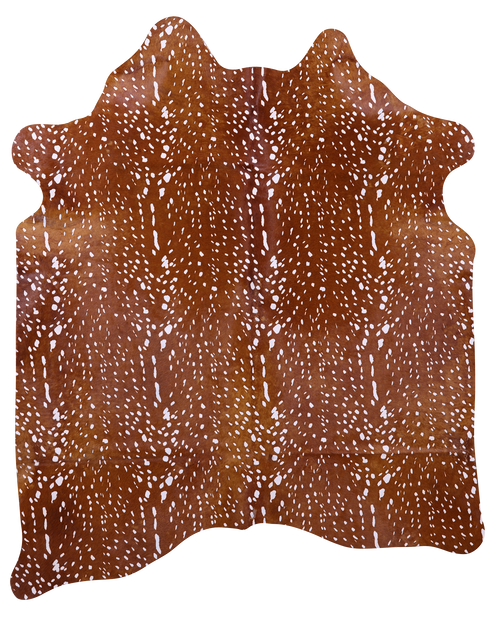 Gazelle Deer Animal Print Natural Cowhide Rug - X-Large 7' 2