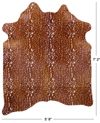 Thumbnail for Gazelle Deer Animal Print Natural Cowhide Rug - X-Large 7' 2