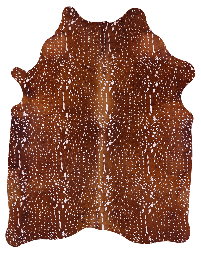 Gazelle Deer Animal Print Natural Cowhide Rug - X-Large 7' 7"H x 5' 10"W