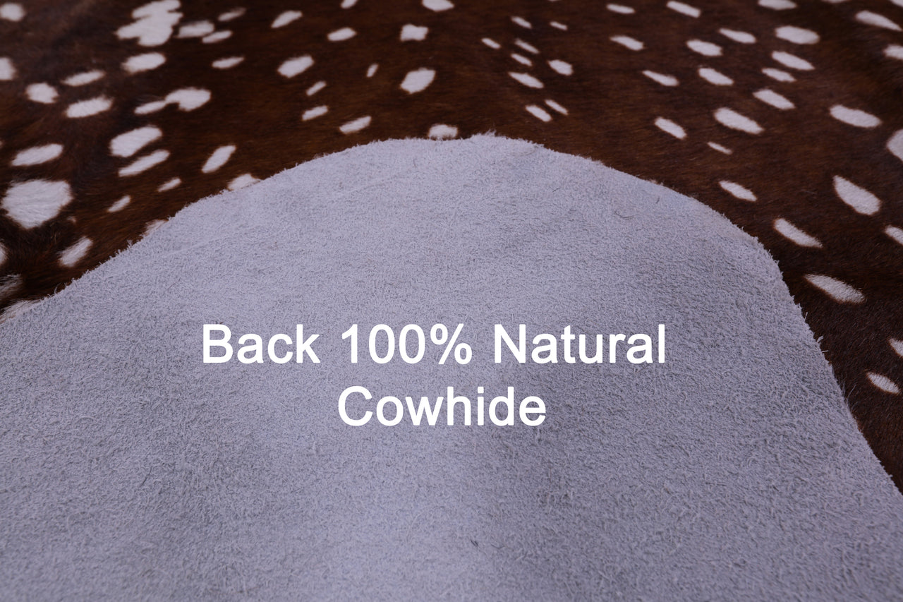 Gazelle Deer Animal Print Natural Cowhide Rug - X-Large 7' 7"H x 5' 10"W