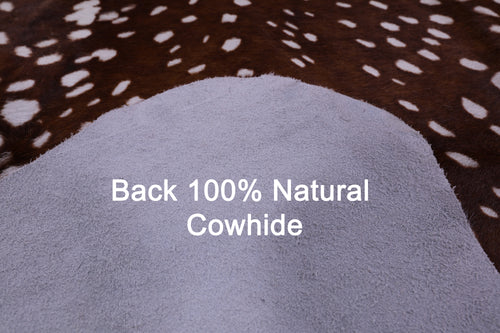 Gazelle Deer Animal Print Natural Cowhide Rug - X-Large 7' 7