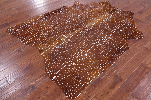 Gazelle Deer Animal Print Natural Cowhide Rug - X-Large 7' 7