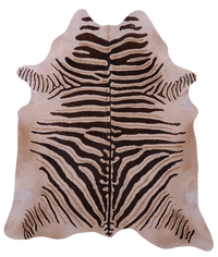 Thumbnail for Zebra Animal Print Natural Cowhide Rug - XX-Large 7' 9