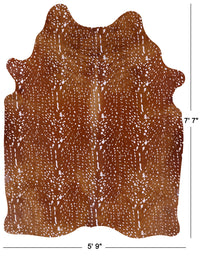 Thumbnail for Gazelle Deer Animal Print Natural Cowhide Rug - X-Large 7' 7