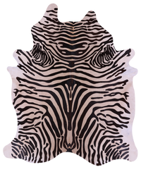 Thumbnail for Zebra Animal Print Natural Cowhide Rug - XX-Large 8' 2