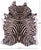 Zebra Animal Print Natural Cowhide Rug - XX-Large 8' 2"H x 6' 9"W