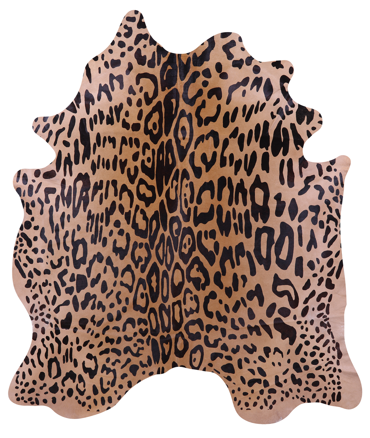 Cheetah Animal Print Natural Cowhide Rug - X-Large 7' 6"H x 6' 5"W
