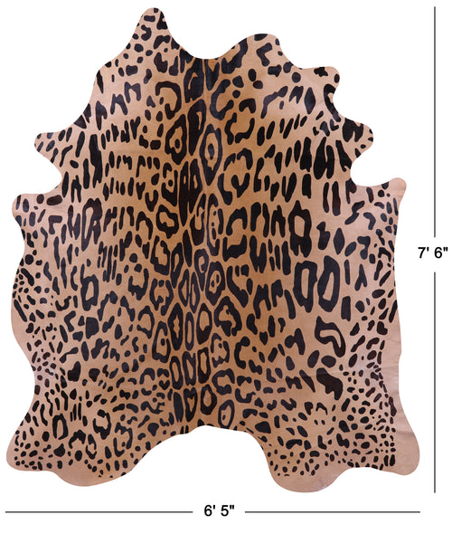 Cheetah Animal Print Natural Cowhide Rug - X-Large 7' 6