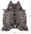 Zebra Animal Print Natural Cowhide Rug - X-Large 7' 4"H x 6' 5"W