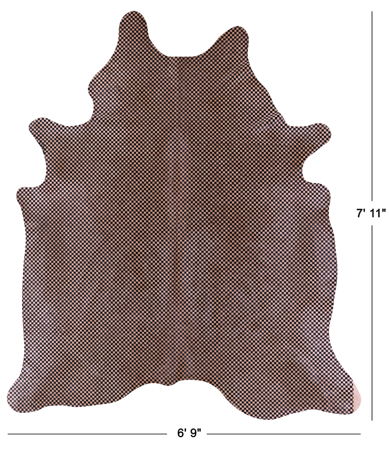 Printed Natural Cowhide Rug - XX-Large 7' 11"H x 6' 9"W